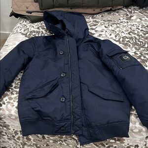 Calvin Klein Dark Blue Hooded Jacket